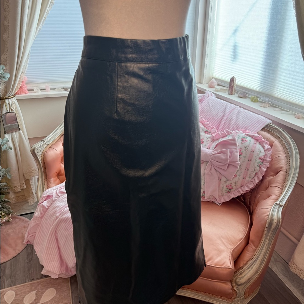 Skies Are Blue Dark Green Pencil Skirt